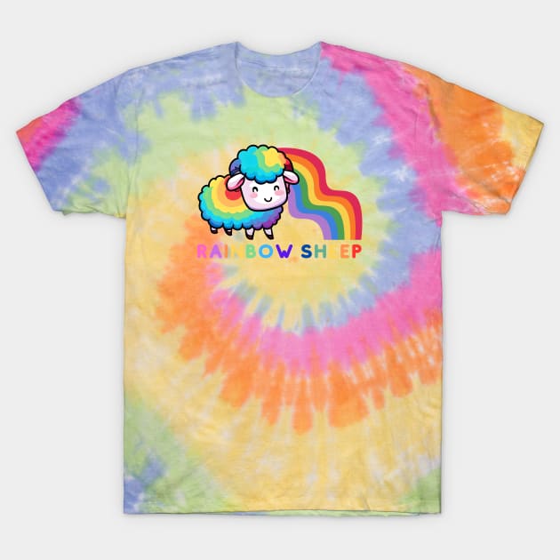 Cute Rainbow Sheep T-Shirt by little osaka shop